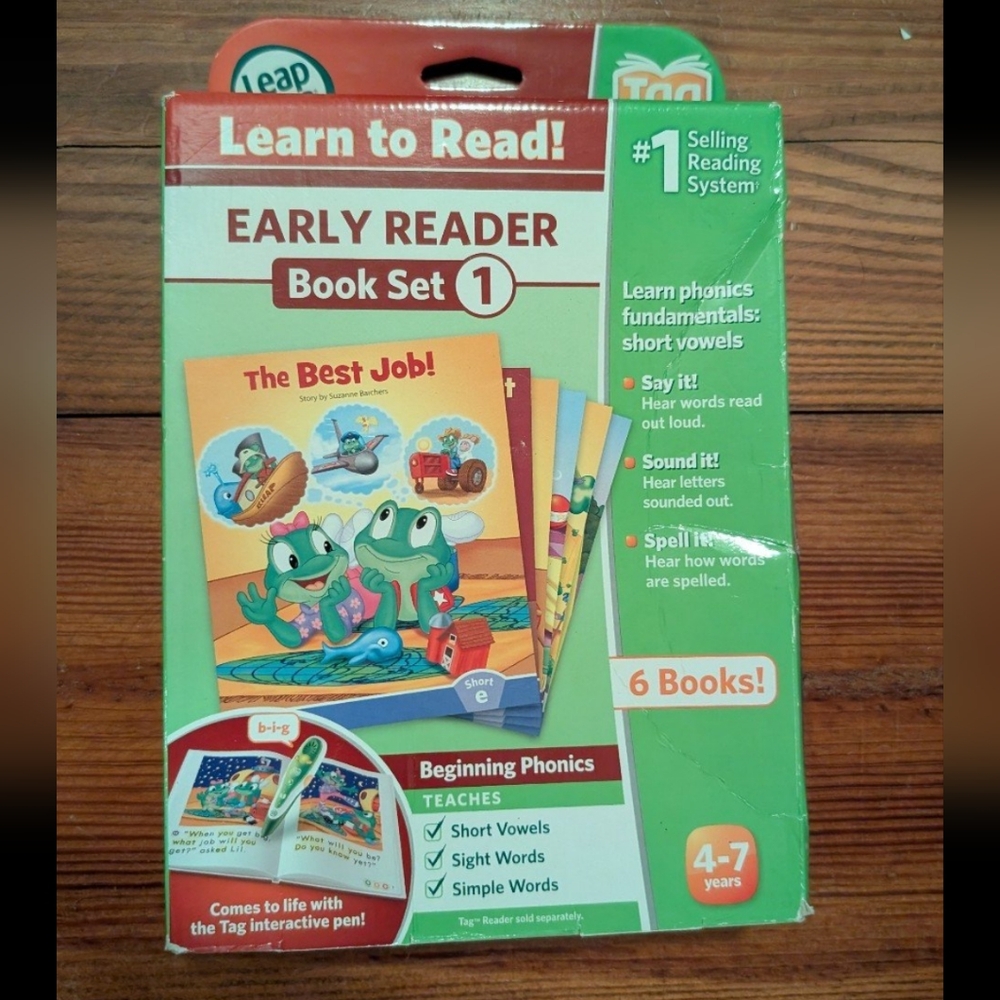 NWT leap frog Tag Jr early reader book set 1